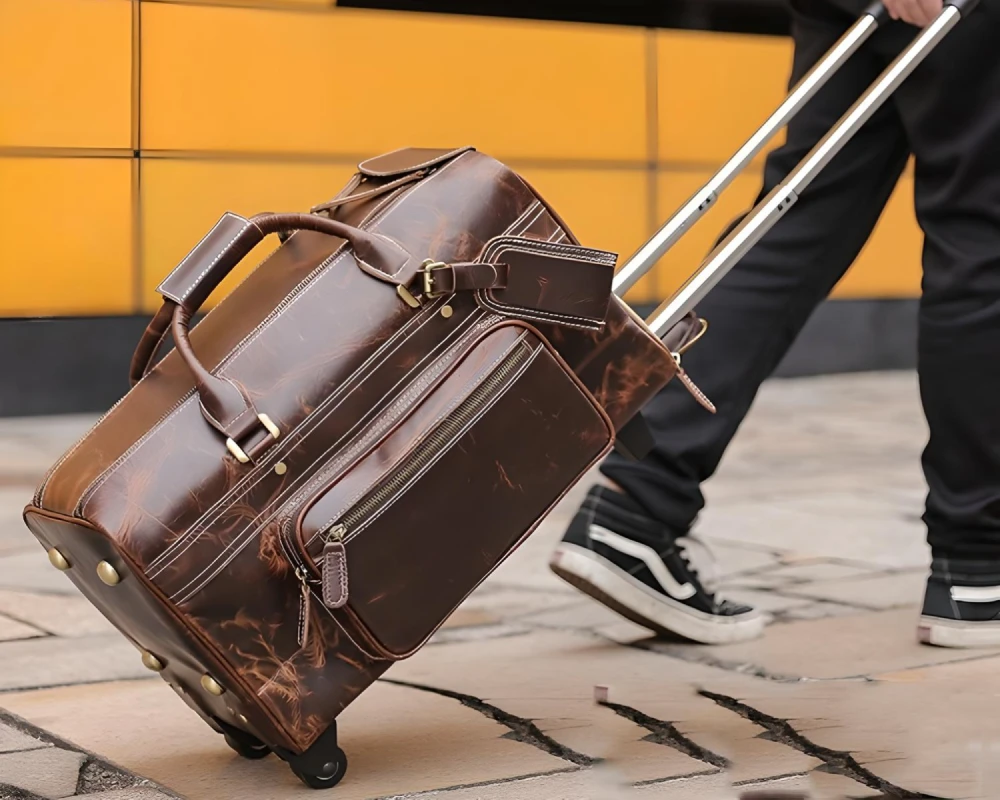 four wheel luggage trolley