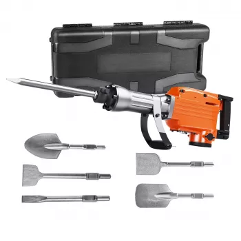2200W Electric Jack Hammer + Chisels: Setup & Use